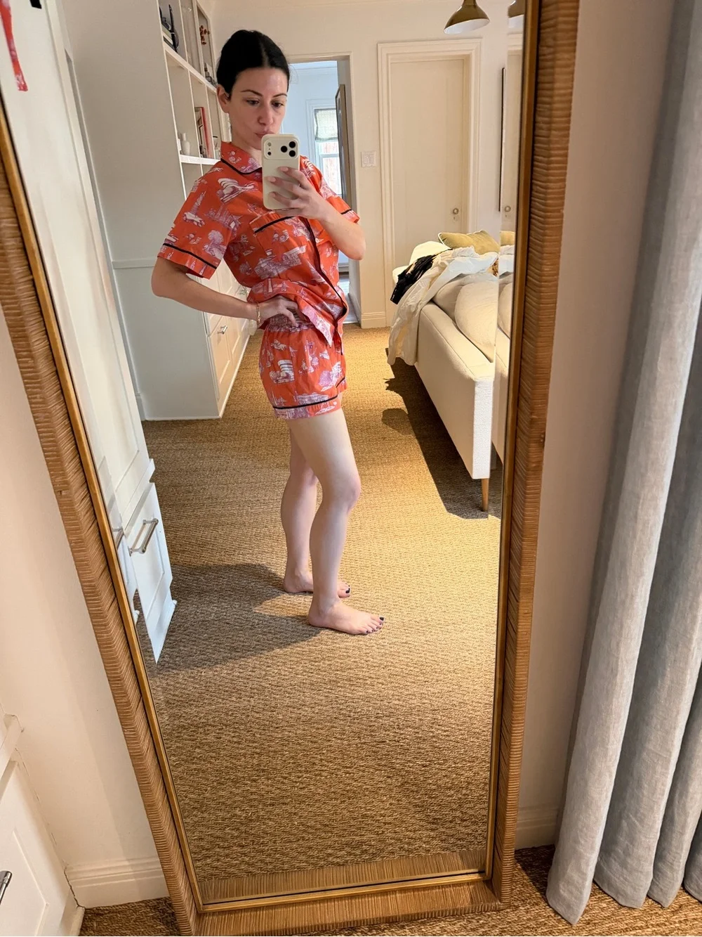 Katie Kime New York Toile Pajamas Short Set XS